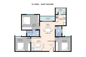 2.5 BHK East Facing