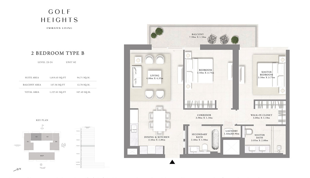 Type B, Level 23-24, Unit 02