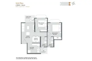 2 BHK+Deck