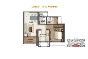Tower D - 1 BED Paradise