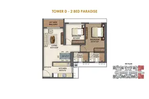 Tower D - 2 BED Paradise