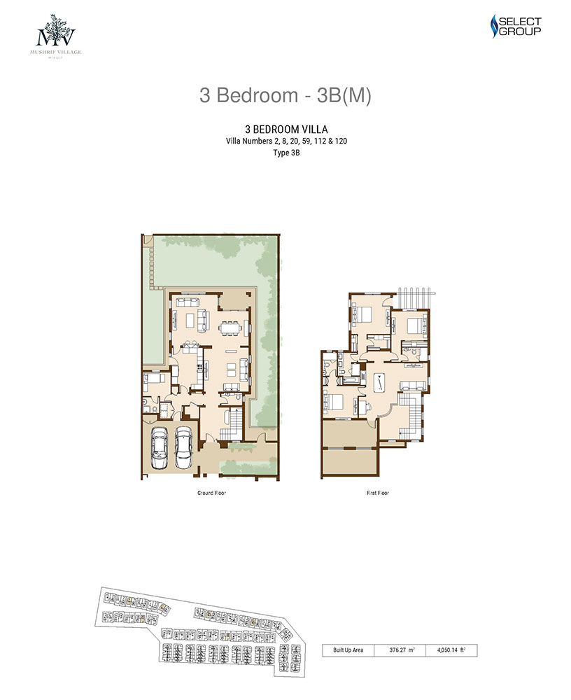 Type 3B(M), Villa Numbers 2,8,20,59,112 & 120