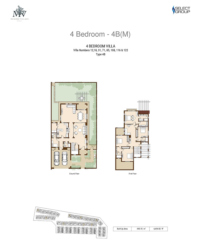 Type 4B(M), Villa Numbers 12,18,31,71,85,108,116 & 122