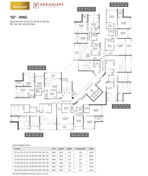 Typical Floor 1st, 2nd, 3rd, 4th, 5th, 7th, 8th, 9th, 10th, 12th, 13th, 14th & 15th