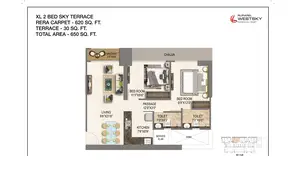 XL 2 Bed Sky Terrace