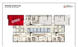 Refuge Floor Plan, 21st, 28th, 35th, 42nd, 49th & 56th