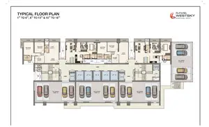 Typical Floor Plan, 1st To 6th, 8th To 13th & 15th To 18th