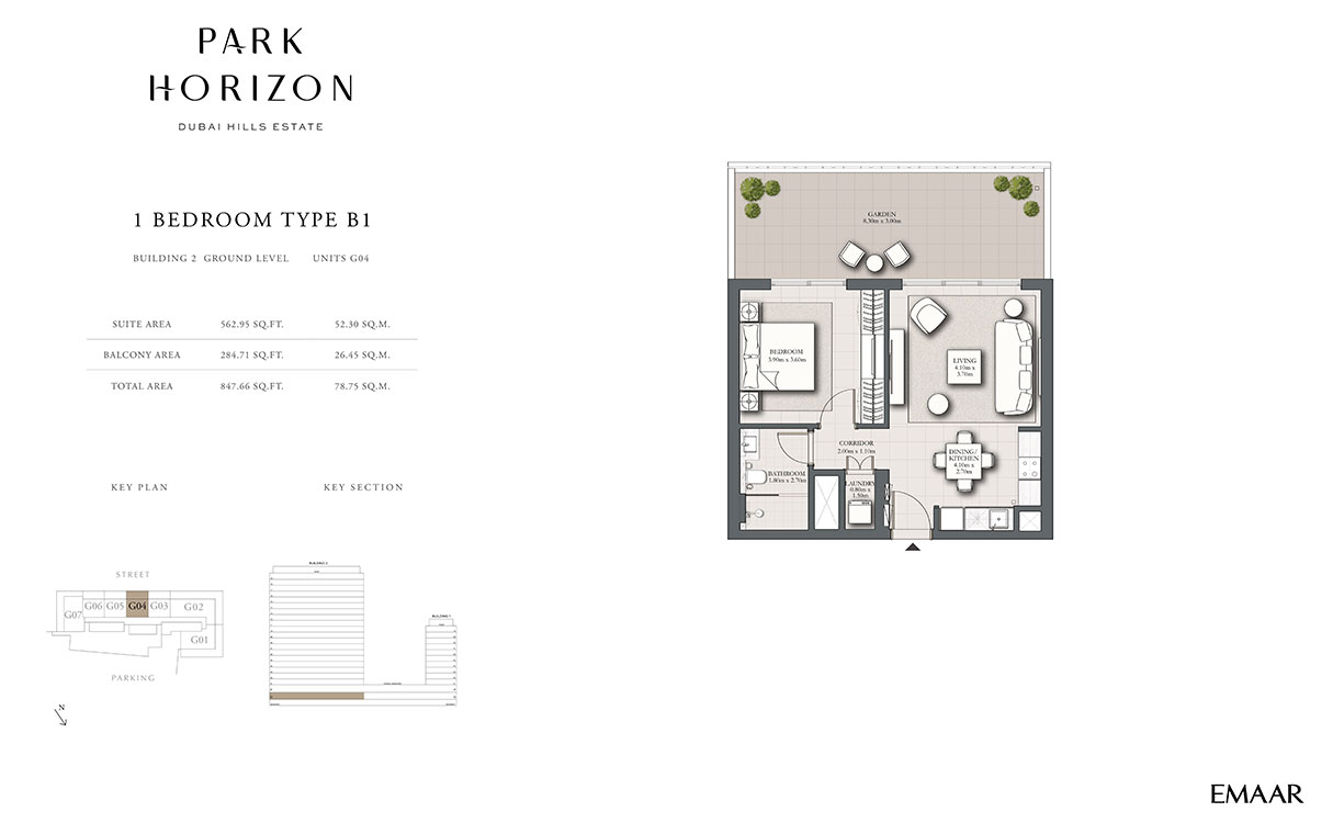 Type B1, Ground Level, Unit G04