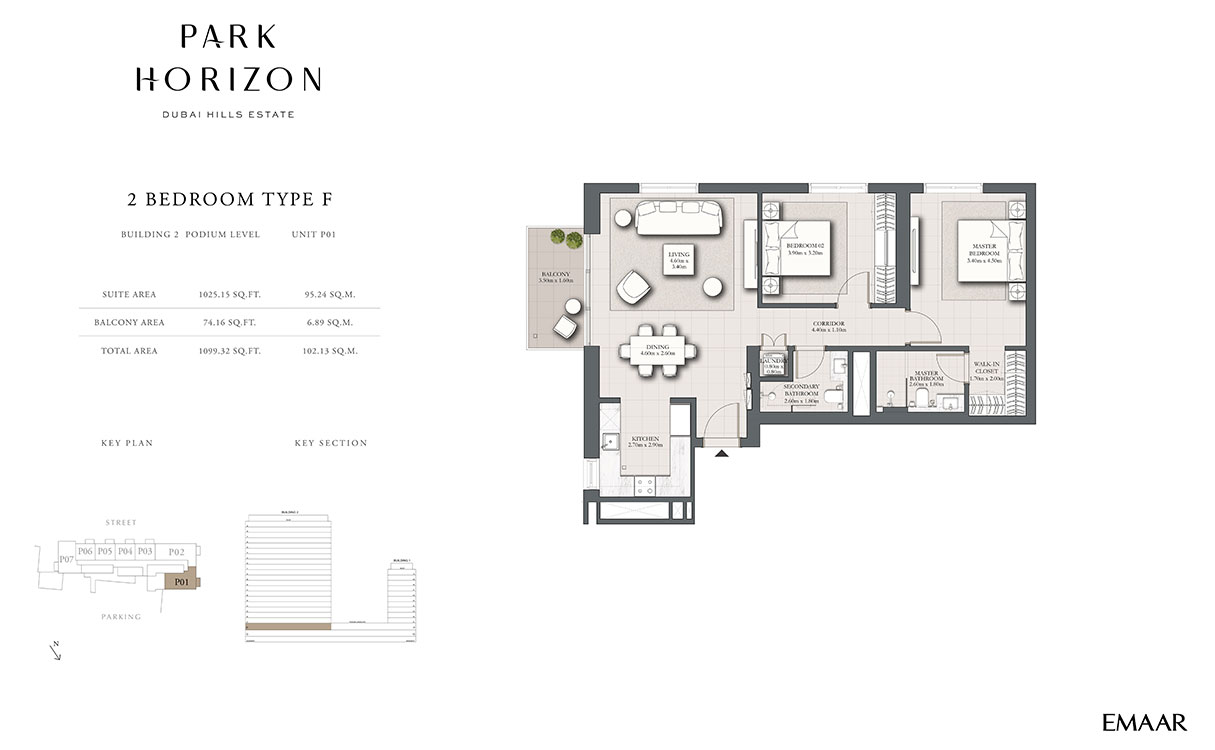 Type F, Podium Level, Unit P01