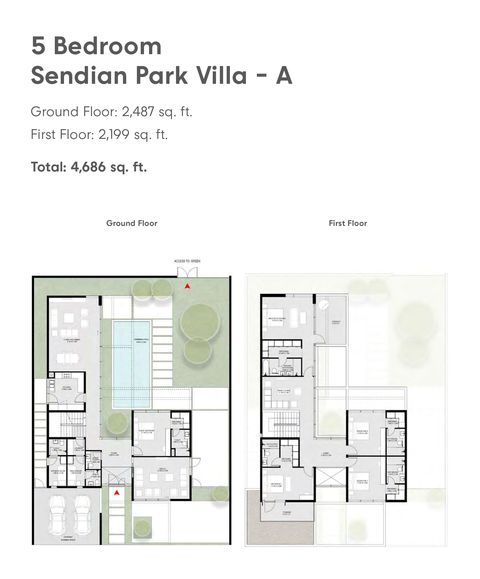 5 Bed, Sendian Park Villa A