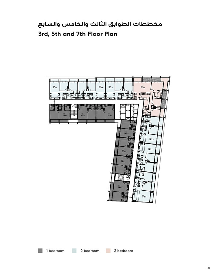 3rd, 5th and 7th Floor Plan