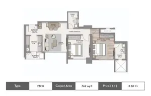 2 BHK, North Tower