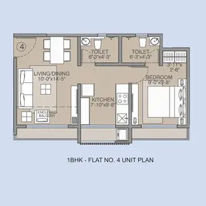 1 BHK- Flat No-4