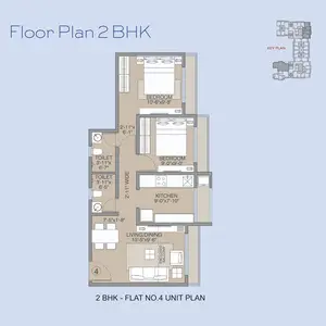 2 BHK- Flat No-4