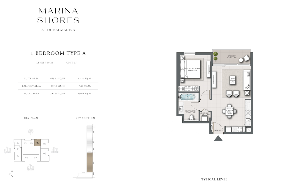 Type A, Podium Level 4-24, Unit 7