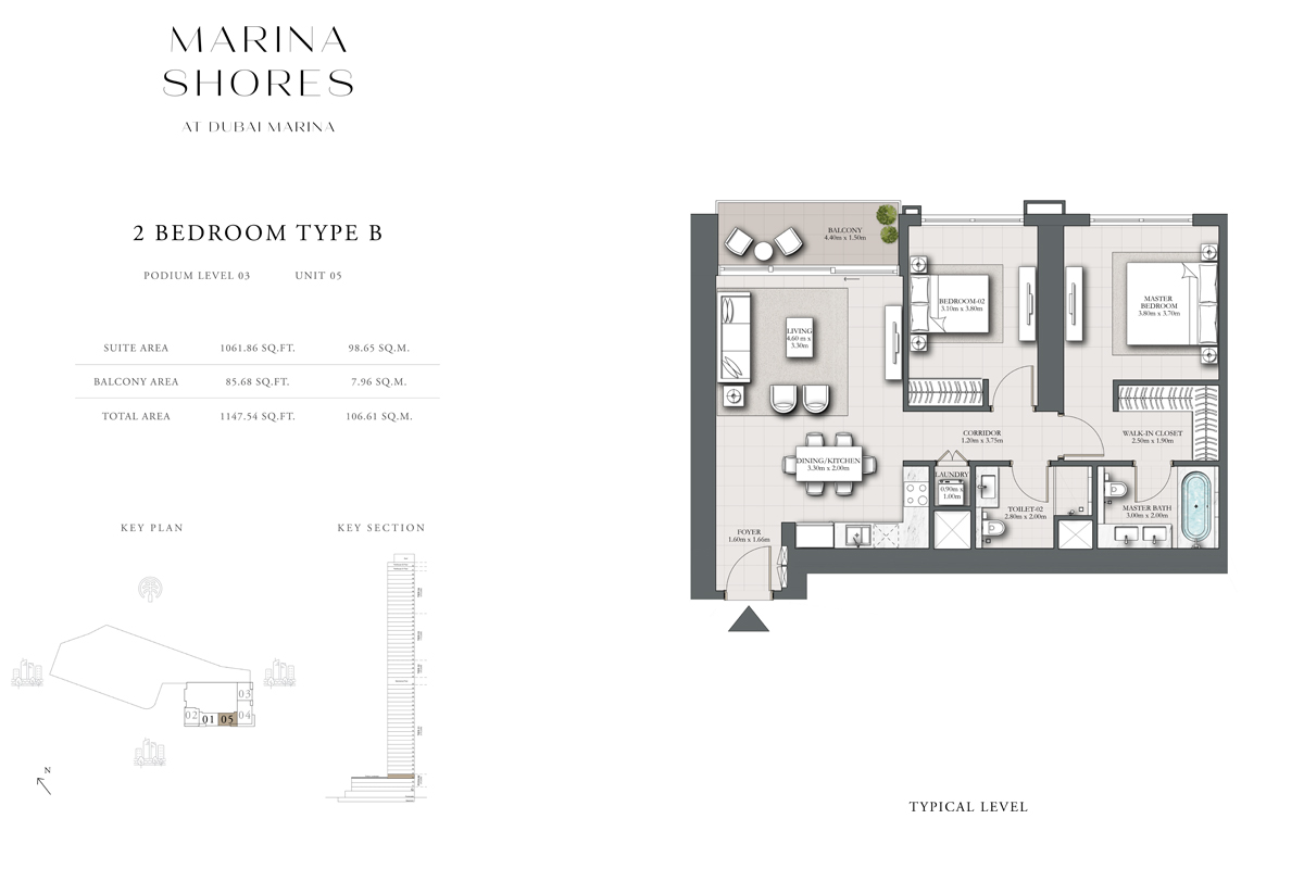 Type B, Podium Level 3, Unit 5