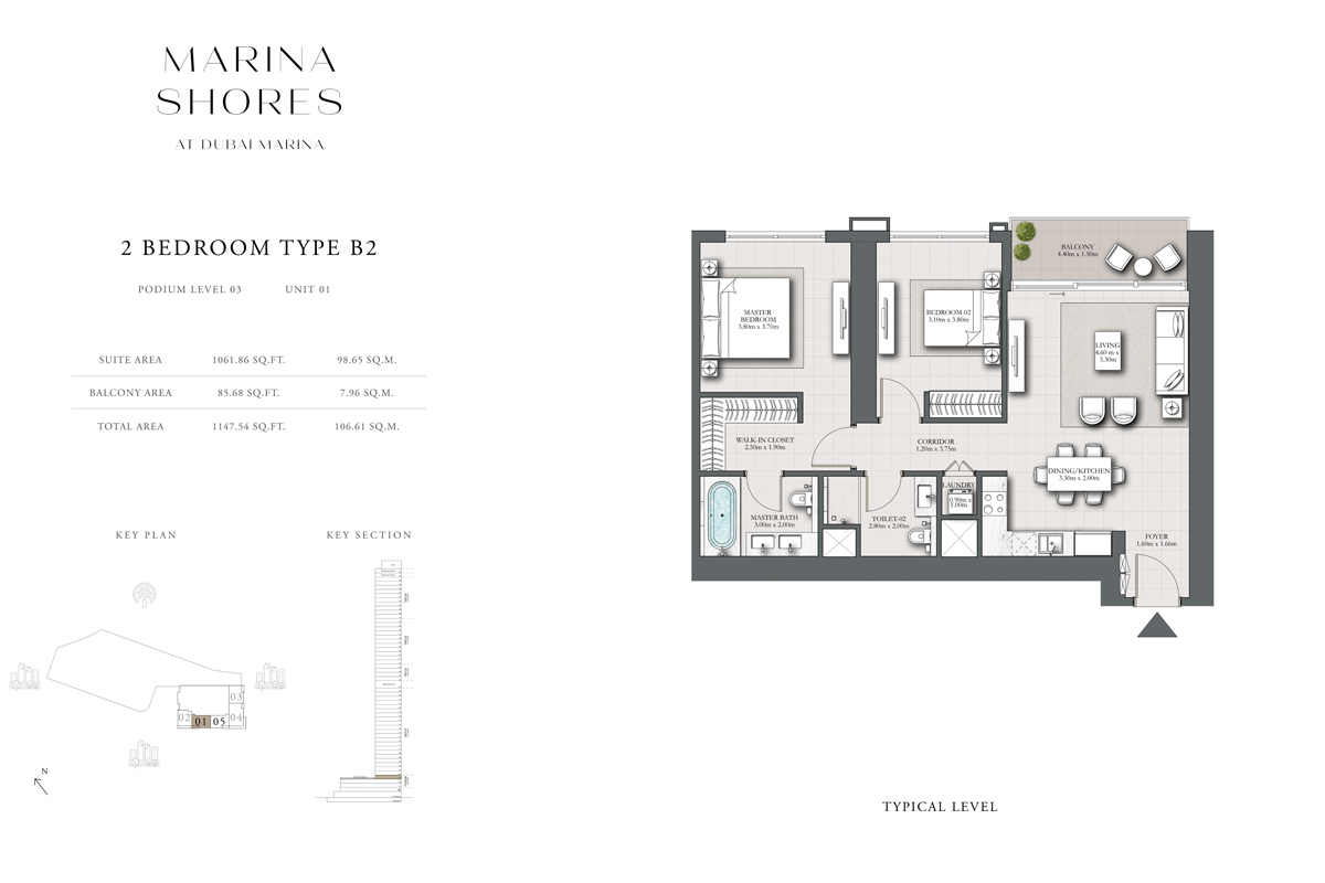 Type B2, Podium Level 3, Unit 1