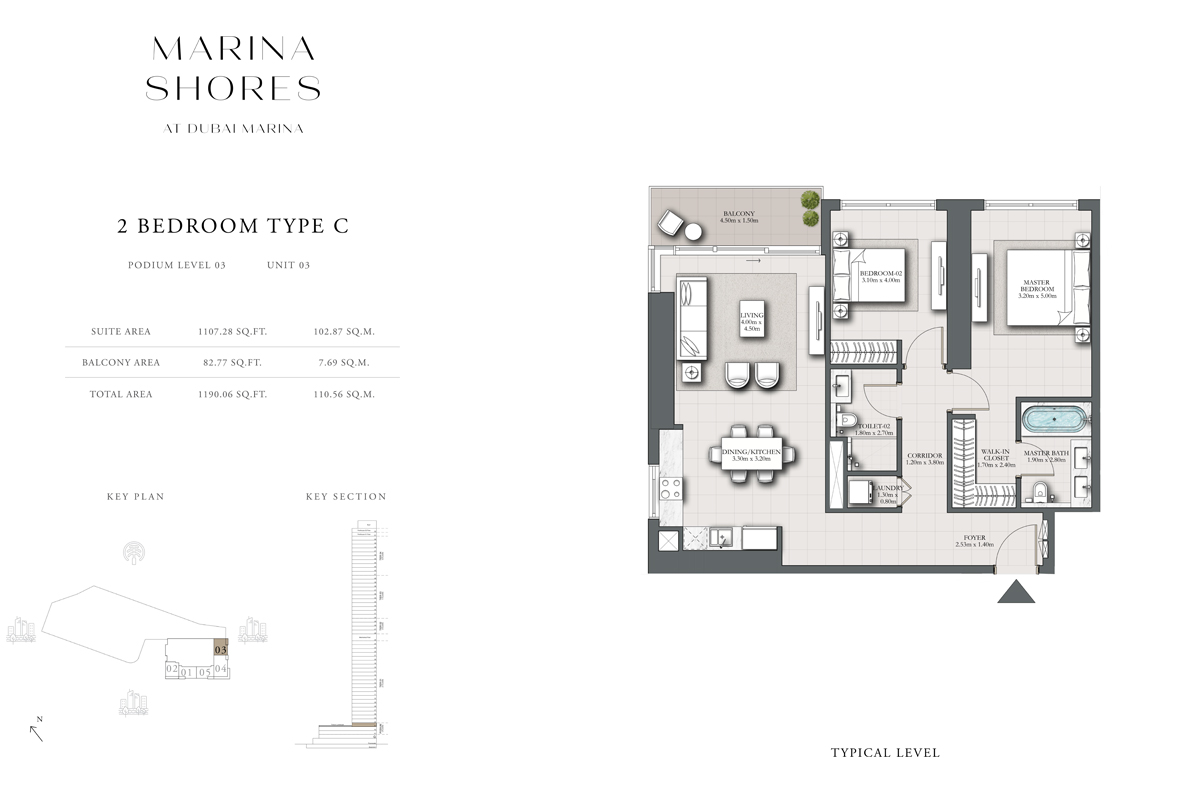 Type C, Podium Level 3, Unit 3