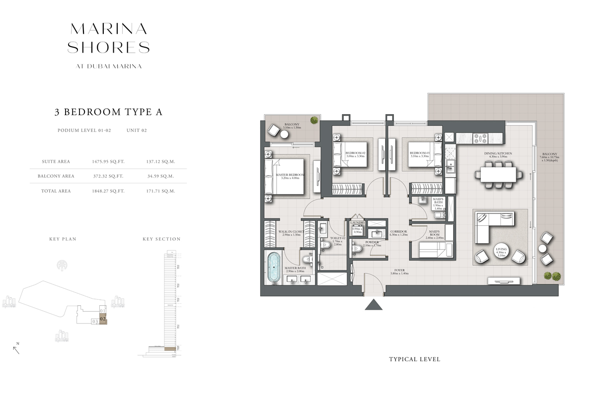 Type A, Podium Level 1-2, Unit 2