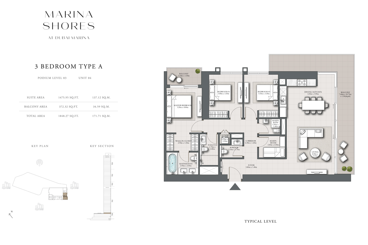 Type A, Podium Level 3, Unit 4