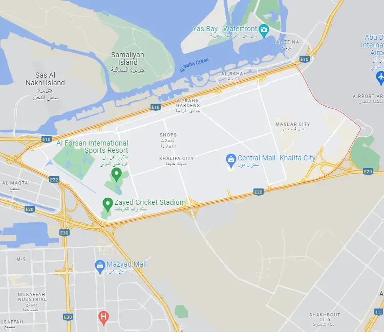 Khalifa City Location