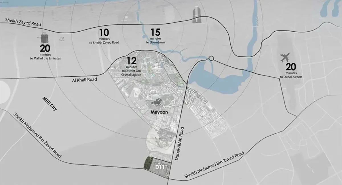 Meydan Dubai Location