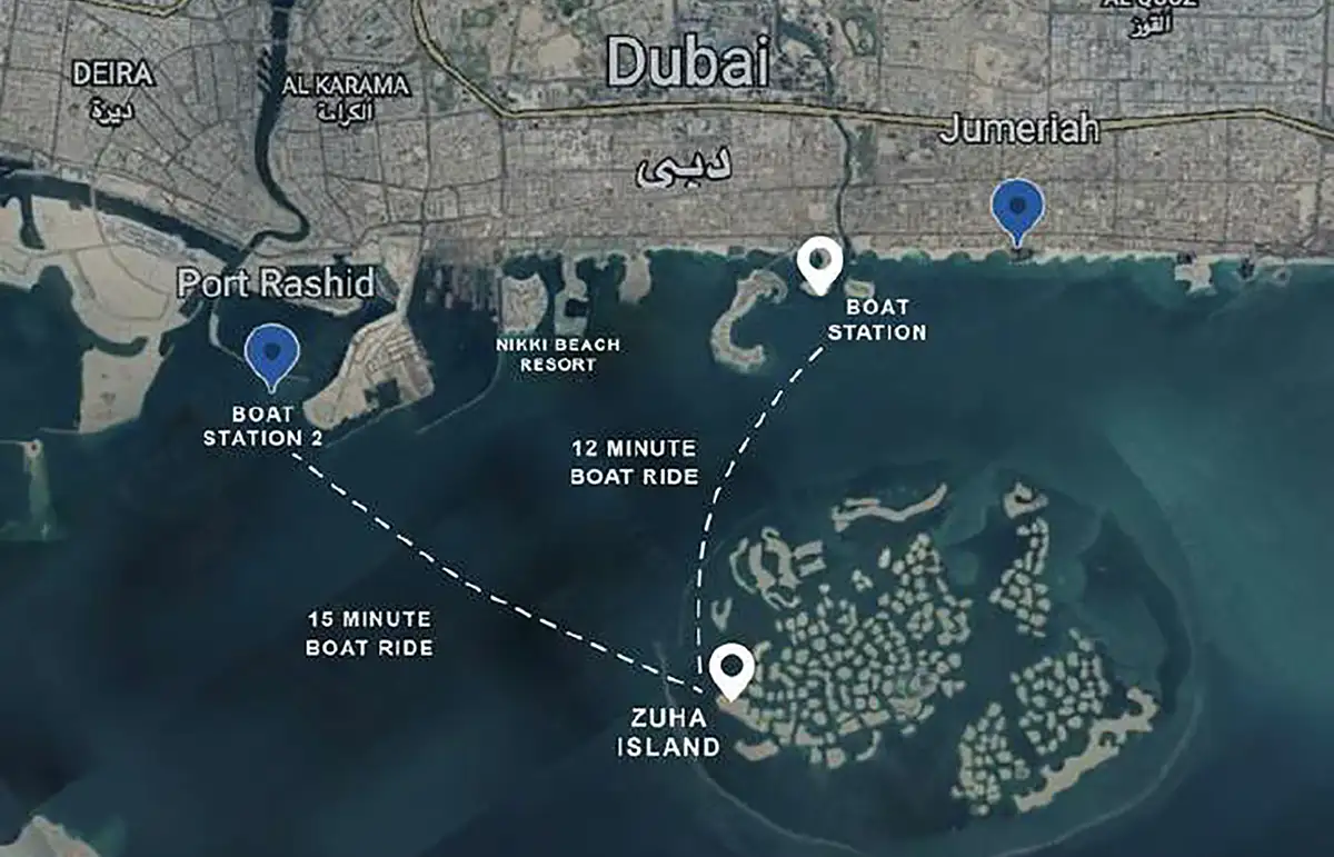 Zuha Island Location