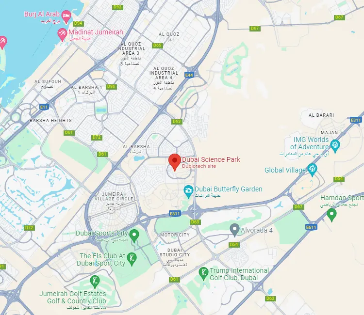 Dubai Science Park Location