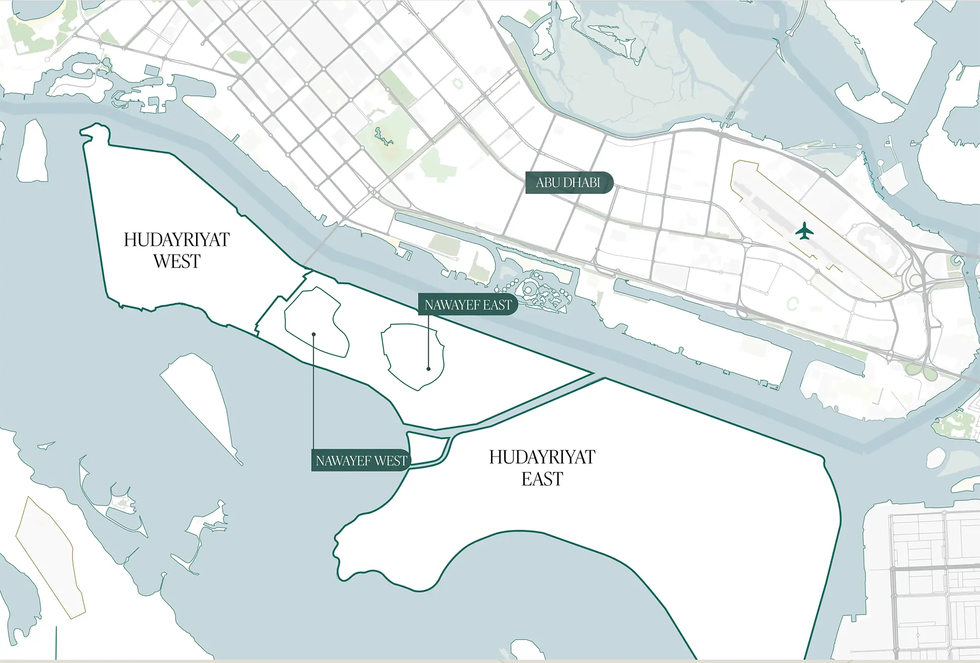 Hudayriyat Island Location