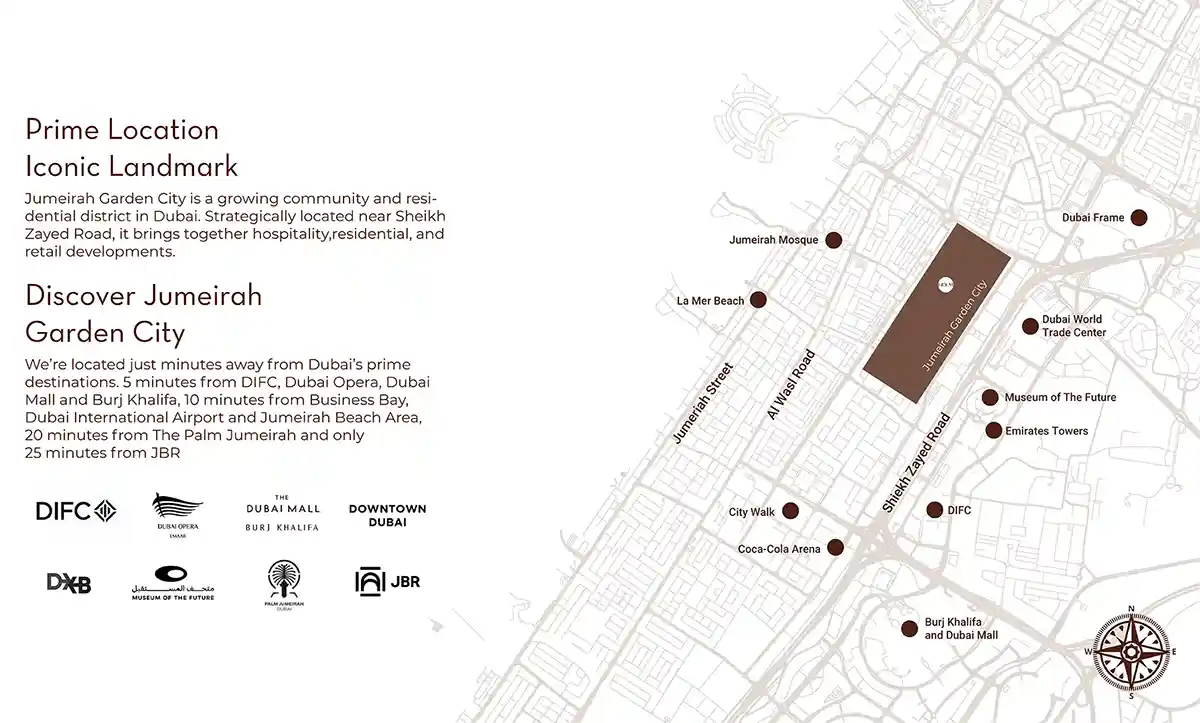 Jumeirah Garden City Location