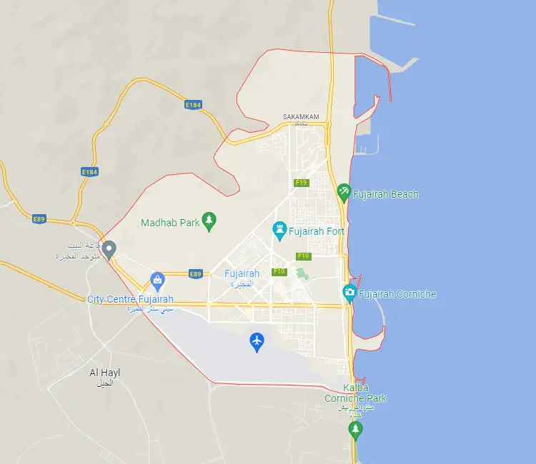 Fujairah City Location