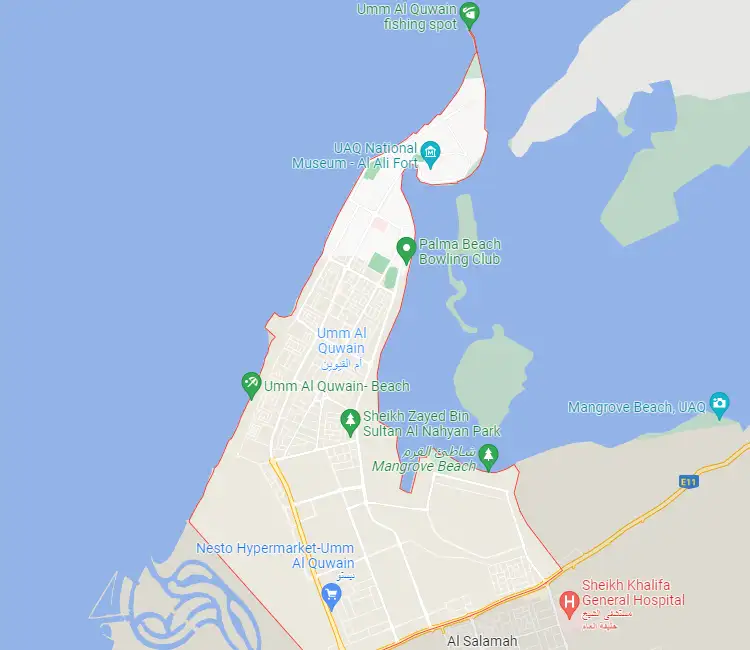 Umm Al Quwain Location